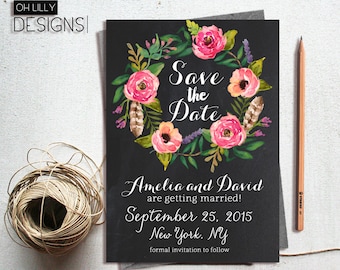 rustic save the date printable country save the date etsy