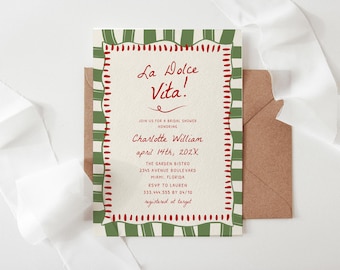 La Dolce Vita Bridal Shower Invitation, That’s Amore Bridal Shower Invitation, Italy Bridal Shower Theme, Ciao Miss Bridal Shower Invite
