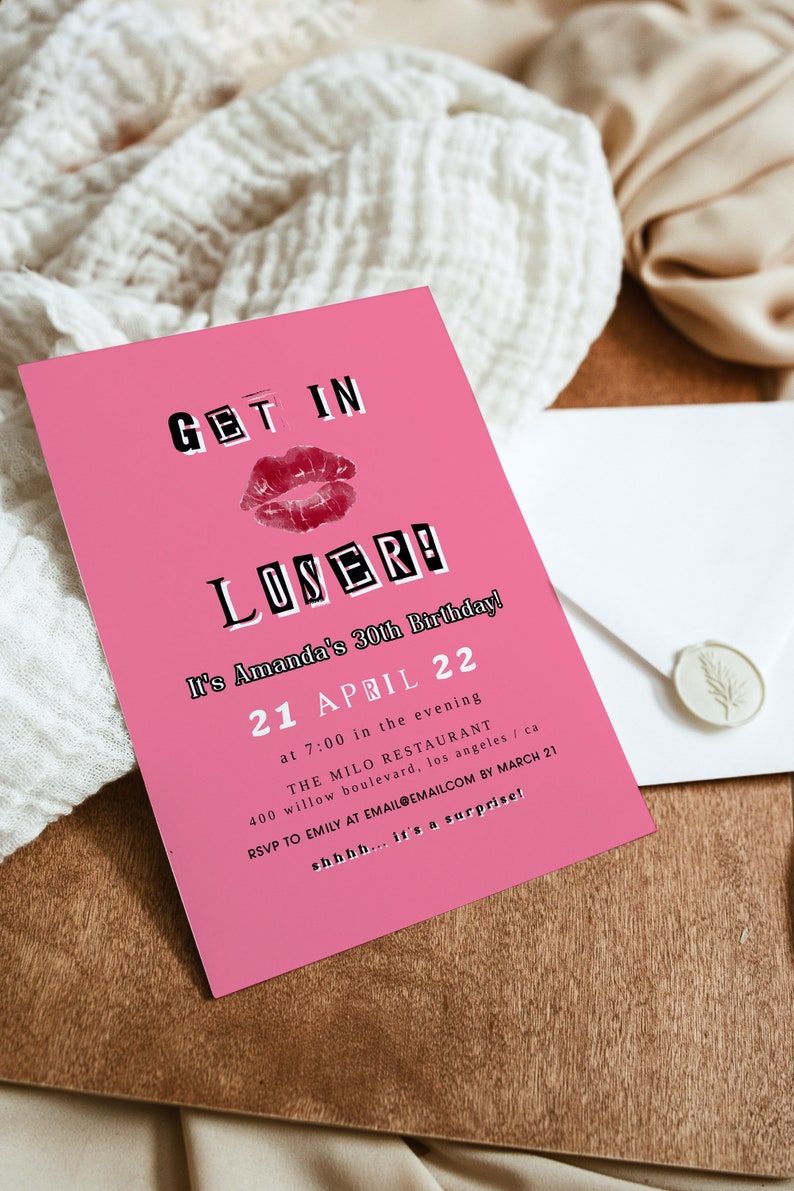 Mean Girls Party Invitation Mean Girls Birthday Invitation Etsy