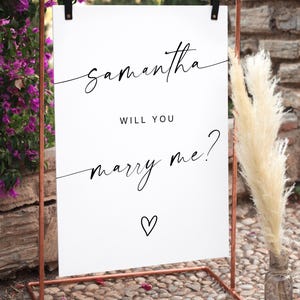Will You Marry Me Sign Template, Proposal Sign, Proposal Photo Props, Engagement Photo Prop, Personalized Proposal Sign, Proposal ideas