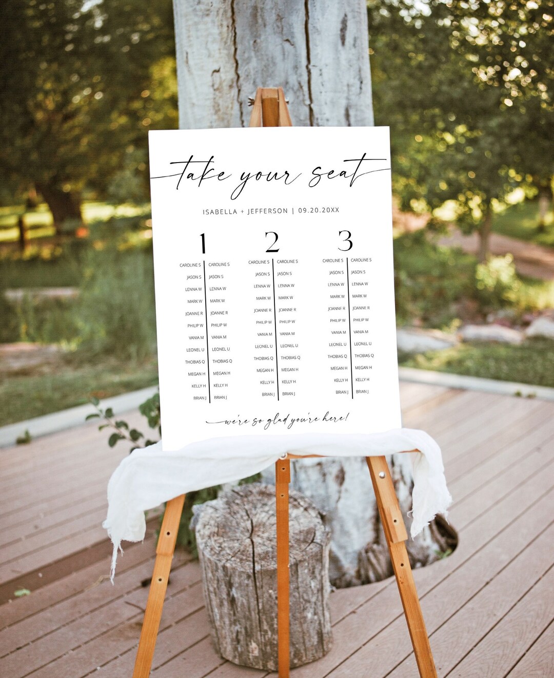 Banquet Table Seating Chart, Micro Wedding Seating Chart Template ...