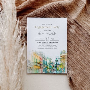 Nola New Orleans Engagement Party Invitation, New Orleans Couple Shower, Louisiana Engagement Party, Editable, Louisiana Wedding Invite