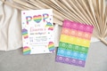 Pop It Invitation Digital Download, Pop It Invitation Girls, Pop it Rainbow Invitation, Fidget Toy Party, Pastel Rainbow Party, Girl Invite