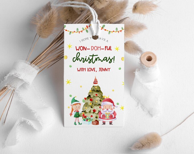 Editable Play Dough Gift Tag Digital Download Doh Christmas Gift Tag ...