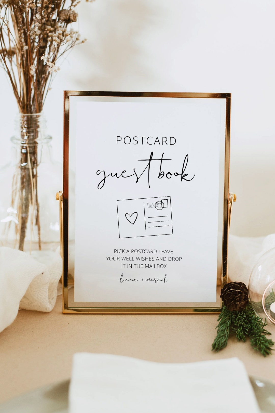 postcard-guest-book-sign-alternative-guest-book-wedding-sign-unique