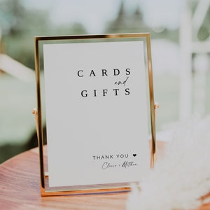 Cards and Gifts Table Sign, Printable Cards and Gifts Sign Template, Elegant Cards and Gifts Sign, Bridal Shower Cards and Gifts Sign, DIY