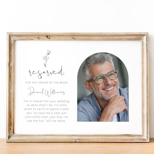 Save Me A Seat wedding Sign, Wedding Memorial Sign Template, Reserved For Sign Wedding Photo, Wedding Ceremony Reserved Seat Sign Editable