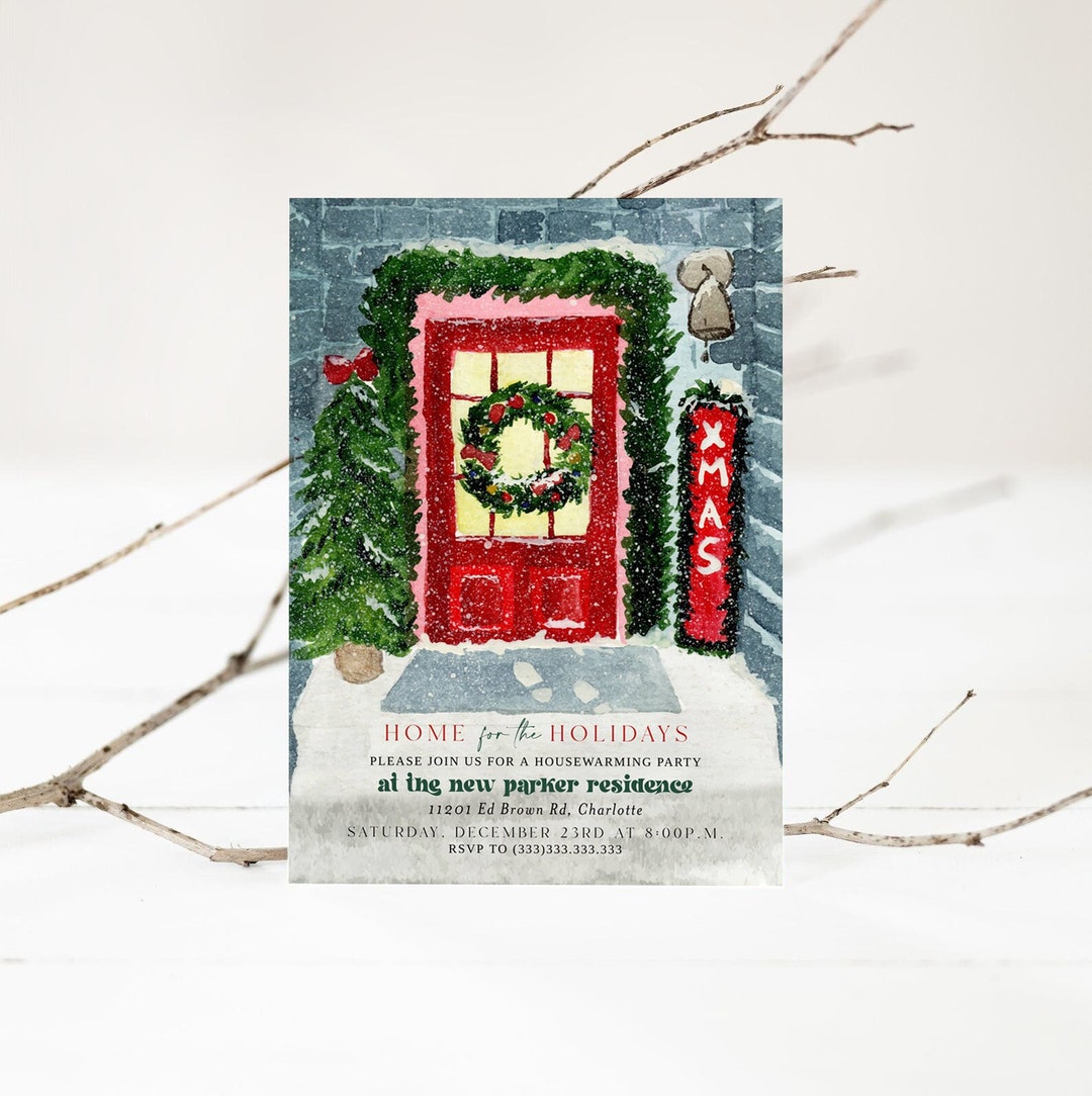 Christmas Housewarming Party Invitation, Holiday Housewarming Party