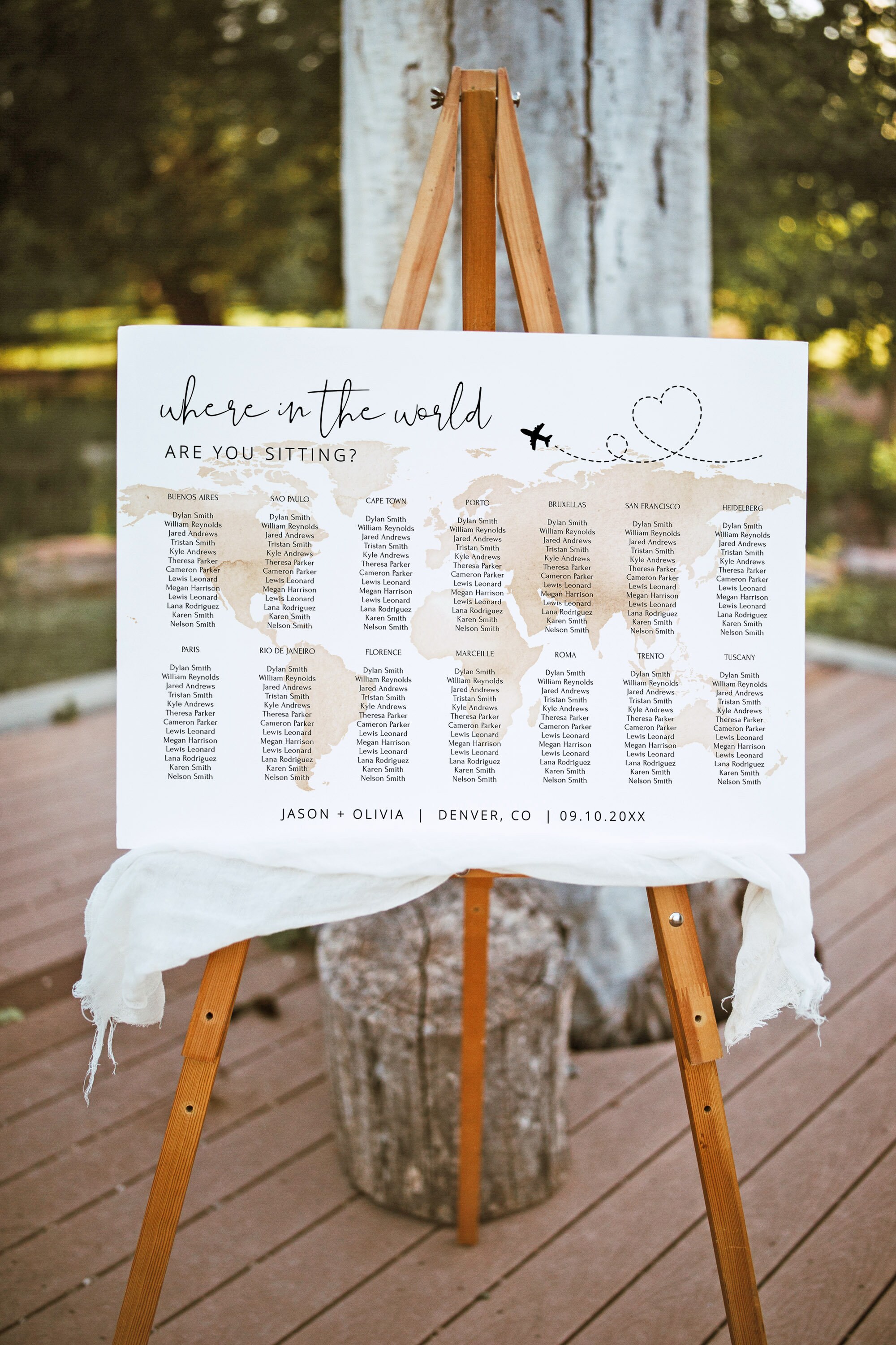 Map Destination Seating Chart Template, World Seating Chart Printable ...