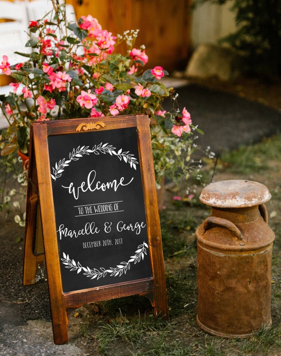 Vintage Chic Willkommen Orden Des Tages Personalisiert