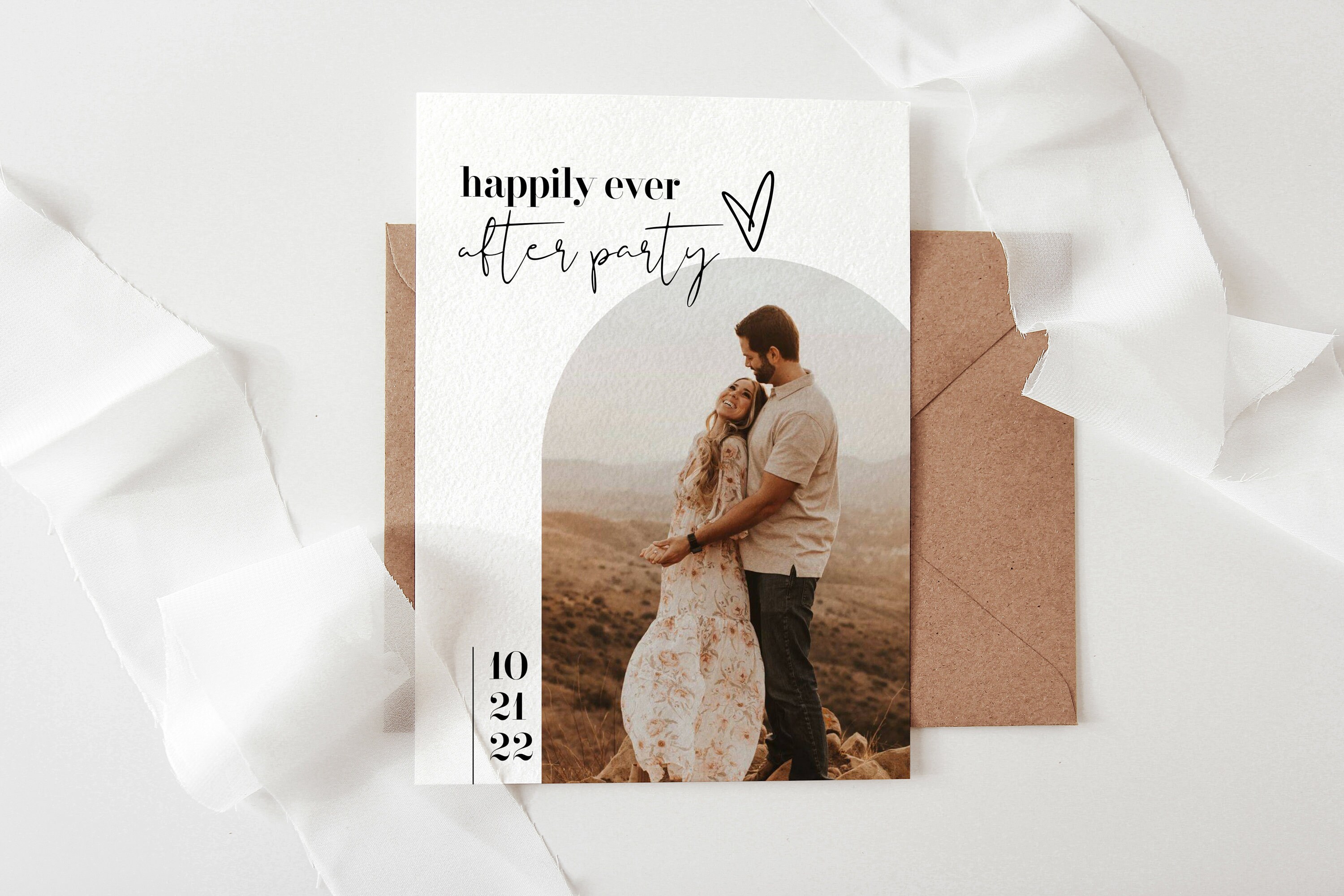 TYM Partytüten 'Happy Ever After' – 5 Stück, 12,7x17,8 Cm, Aus Baumwolle Mit Kordelzug, Für Hochzeiten & Junggesellinnenabschiede