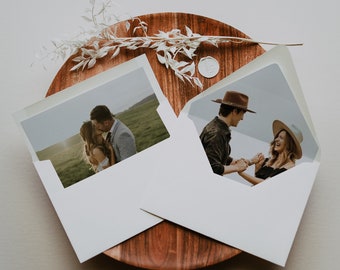 Wedding Envelope Liner Template, Photo Envelope Liner Template, Printable Photo Envelope Flap, Modern Envelope Liner with Photo, Minimalist