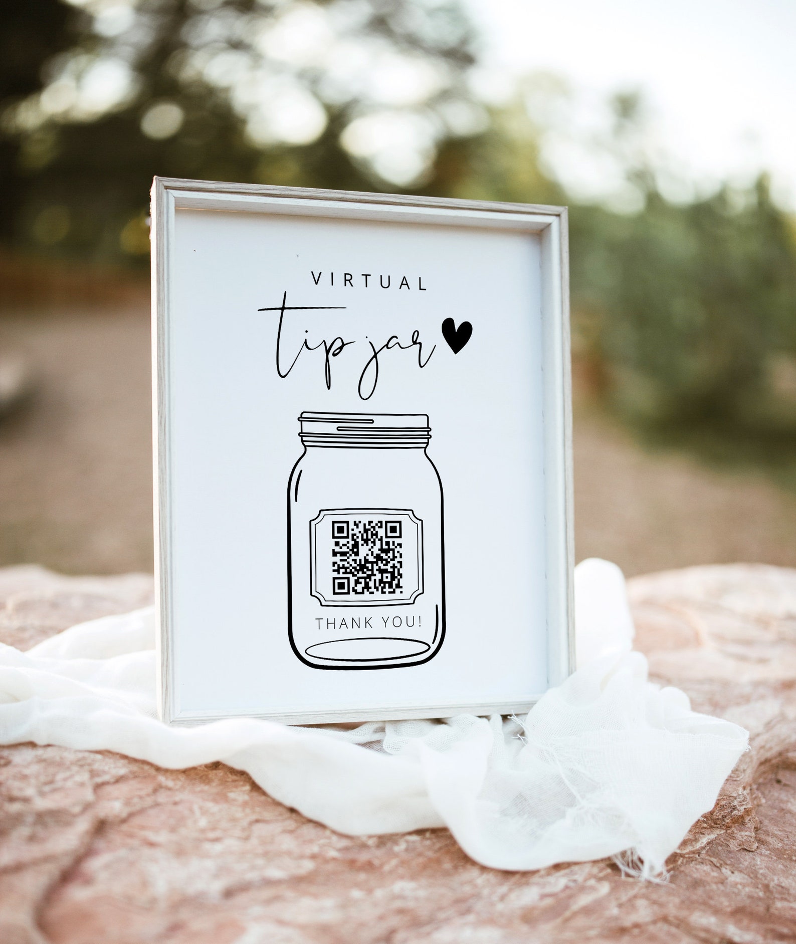 Virtual Tip Jar QR Code Sign Tip Your Bartender Sign Wedding Etsy Ireland