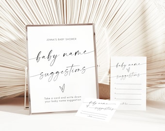 Propozycje imion dla dzieci, Pomysły na grę z imionami dla dzieci, Minimalistyczne gry na baby shower, Gra ujawniająca płeć dziecka, Nowoczesny baby shower, Natychmiastowe pobieranie