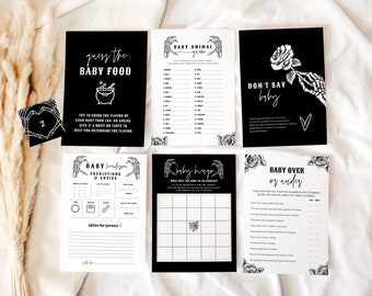 Halloween Baby Shower Games, A Little Boo Baby Shower Games, Gothic Baby Shower Game Bundle, Autumn Baby Shower Genderneutraal, bewerkbare doe-het-zelf