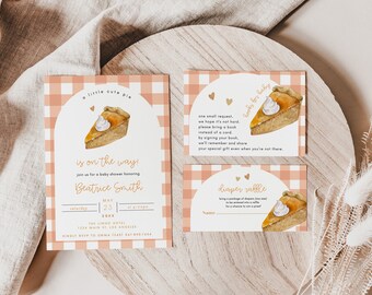 Cutie Pie Baby Shower Invitation Bundle, Cutie Pie Baby Shower, Pie Theme Baby Shower, Fall Baby Shower, Pie Baby Shower, Cutie Pie Invite