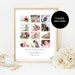 HELENA | First Year Photo Collage Template, 12 Month Photo Collage, 1st Birthday Collage, Modern, Minimalist, Download, 1st Birthday Decor 