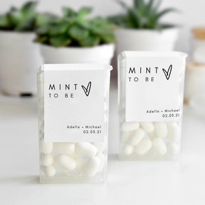 Tic Tac Wraparound, Mint to Be Label Template, Minimalist Wedding or Bridal Shower Mint Favor Sticker, Instant Download, Ohlillydesign