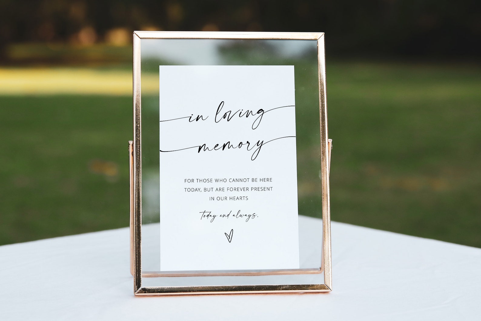 In Loving Memory Sign Wedding Printable, Modern Forever in Our Hearts ...