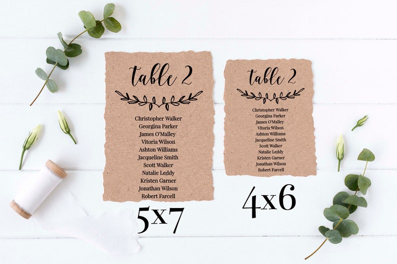 DIY Rustic Kraft Wedding Rustic Wedding Seating Chart Template Set Printable Table Seating Plan Editable PDF Templates Instant Download
