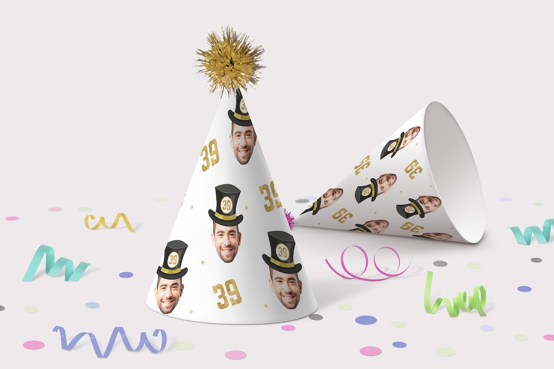 Birthday Party Hats Adults, Printable Birthday Party Hats, 30th