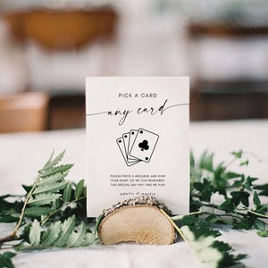 Playing Cards Guest Book Sign, Wedding Guestbook Sign, Pick a Card Any ...