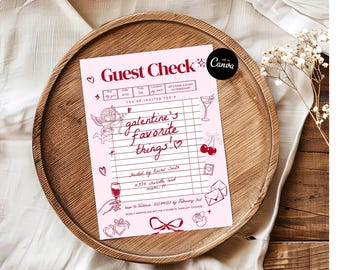 Galentine's Day Invitation Template, Galentine's Favorite Things Party Invite, Pink Whimsical hand drawn Girls Night Gift Exchange Canva
