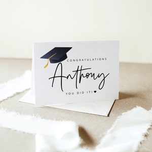 Graduierung Glückwunschkartenvorlage, Congrats Graduierung Karte, bearbeitbare Graduierung Dankeskarte, Sie haben es Karte, digitaler Download