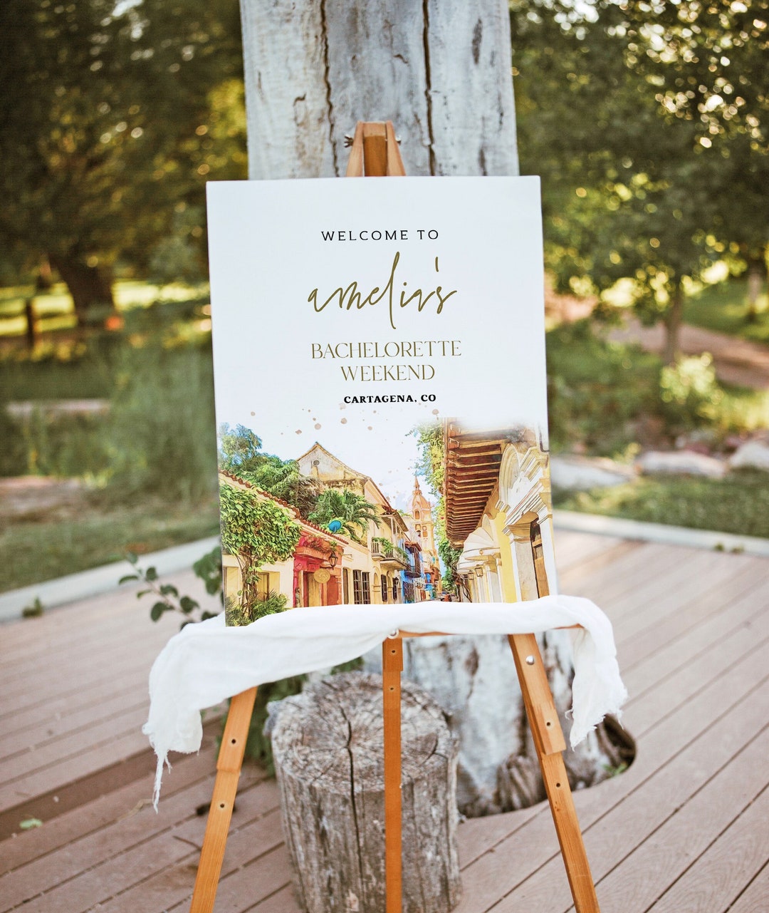 Welcome Weekend Sign Cartagena Bachelorette Weekend Welcome Sign, Cartagena Bridal Shower ...
