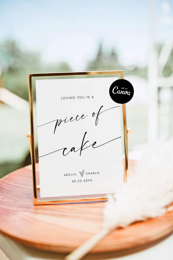 Wedding Cake Sign Template