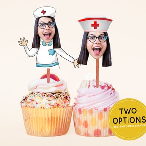 Nurse Cupcake Toppers, Nurse Graduation, Doctor Graduation, Graduation Cupcake Toppers, Nurse Decorations, Nurse Graduation Party, Printable