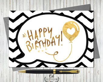 Happy Birthday Card - Instant Download, Birthday Card, Funny Birthday Card, Digital File