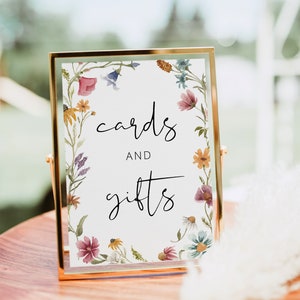 Marthe | Enseigne pour cartes et cadeaux fleurs sauvages, enseignes de fête fleurs sauvages, décoration de mariage fleurs sauvages, enseigne cadeau floral shower nuptiale, cartes et cadeaux