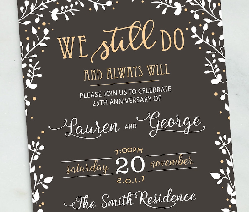 We Still Do Vow Renewal Invitation Vow Renewal Wedding Etsy