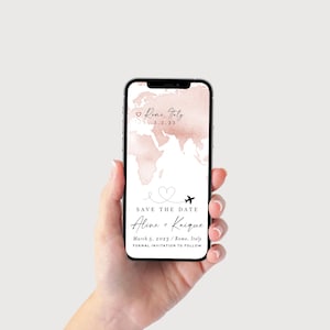 Helene | Ziel Hochzeit Save the Date Evite, Save the Date Maps, Save the Date Text Einladung, Hochzeit Telefon Einladung, Templett