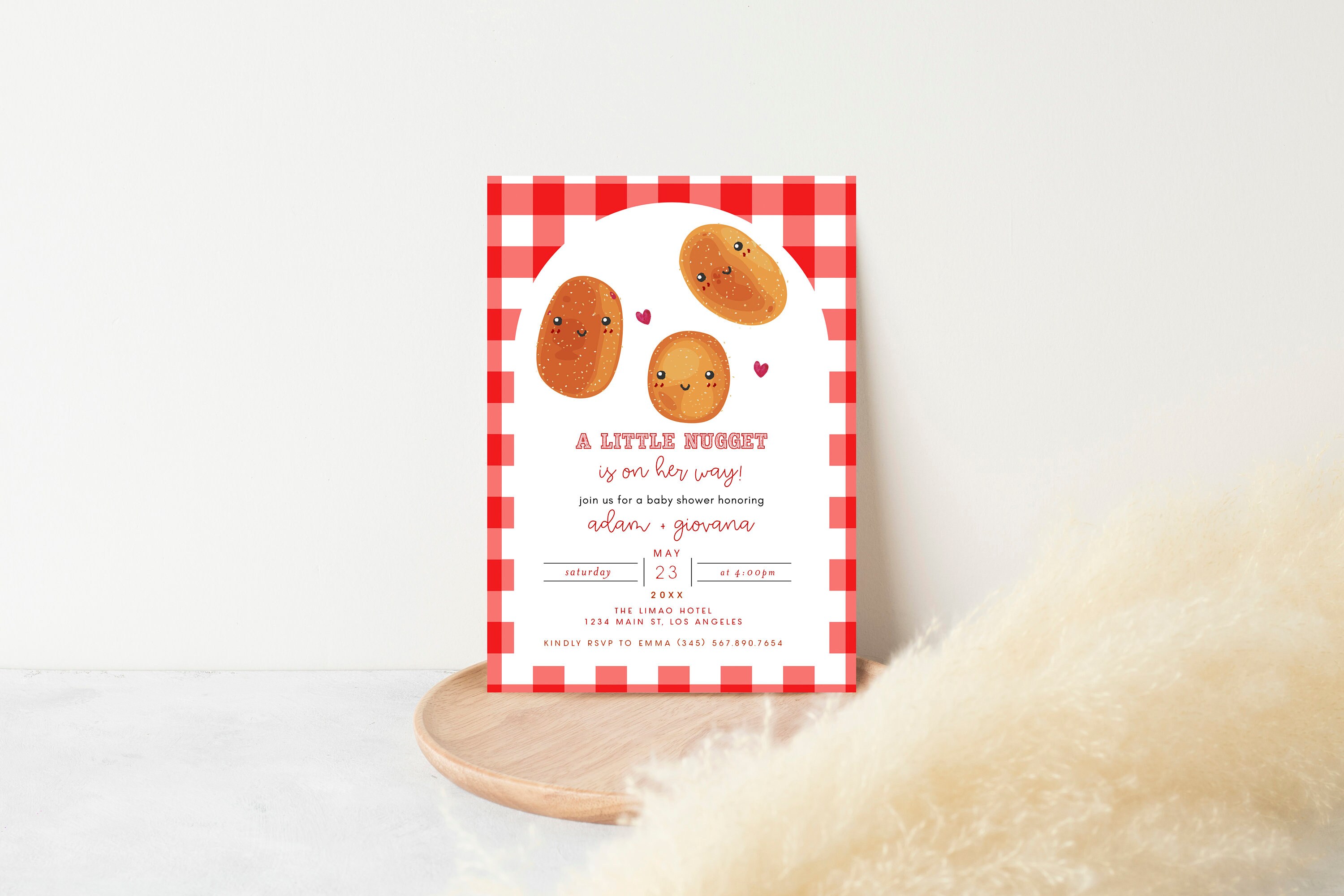 Convite für Little Nugget, Fast Food, Convite digital für Little Nugget, Instant Download für Thema Chick Fil A