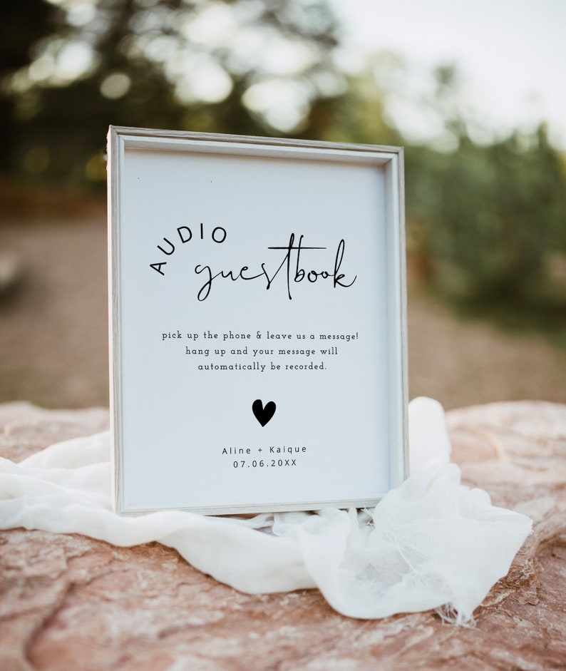 Audio Guestbook Sign Template Unique Guestbook Ideas Modern Etsy Audio Guestbook Sign Template Unique Guestbook Ideas Modern Etsy