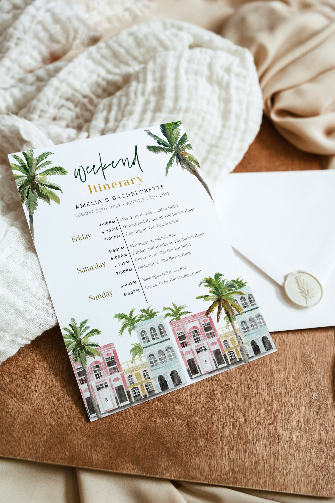 Charleston Bachelorette Itinerary Template Rainbow Row - Etsy