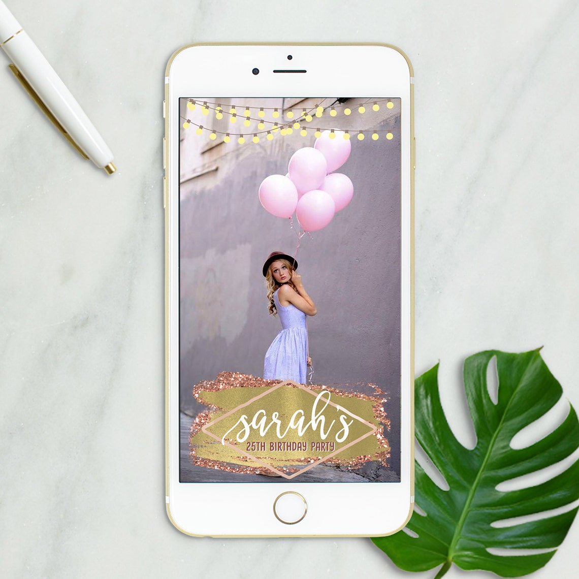Birthday Snapchat Filter Custom Birthday Snapchat Geofilter Etsy