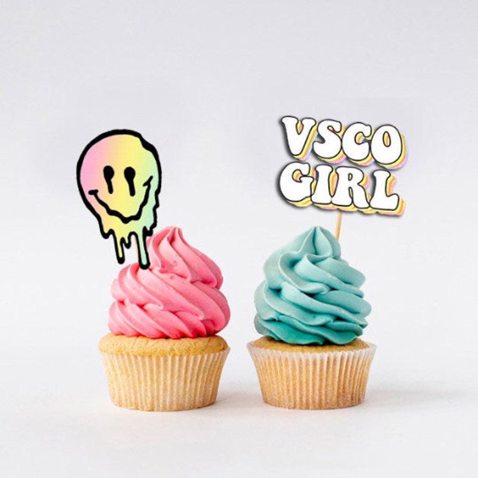 VSCO Cupcake toppers Vsco Birthday Party Vsco Girl Vsco Etsy