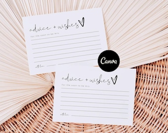 Consejos y deseos para la futura esposa, tarjeta de consejos y deseos, ideas modernas para despedidas de soltera, consejos para la futura novia, tarjeta de consejos para novias