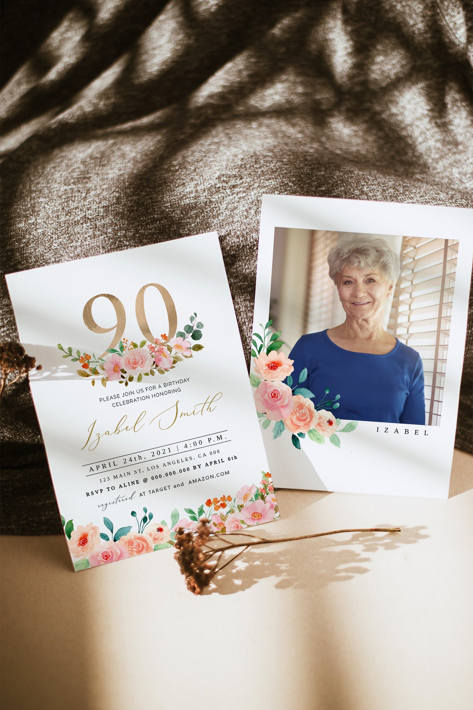 90th Birthday Invitation Elegant 90th Birthday Invitation Etsy