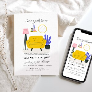Moving Announcement Printable, Housewarming Party Invitation Template, Housewarming Party, Editable Housewarming Invitation, Text Evite