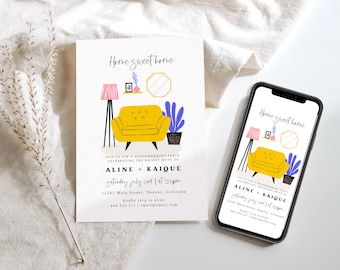 Moving Announcement Printable, Housewarming Party Invitation Template, Housewarming Party, Editable Housewarming Invitation, Text Evite