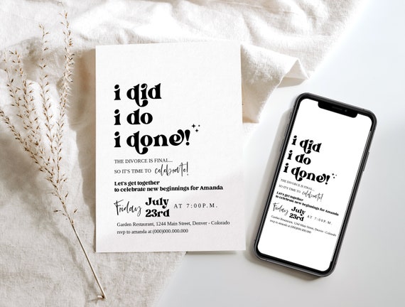 Divorce Party Invitation, Divorced Party, Divorce Party, Single AF party, Divorce Party Invite, Editable Template, Instant Download