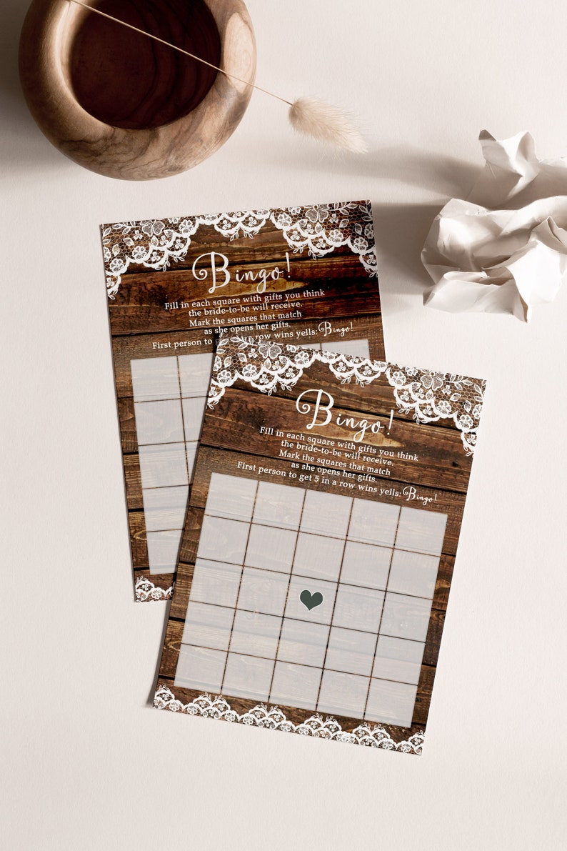 Printable Bridal Shower Games Rustic Bridal Shower Games Etsy