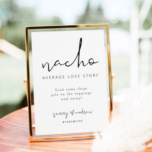 Nacho Average Love Story Sign, Fiesta Nacho Bar Wedding Sign, Wedding Nacho Bar, Nacho Average Bridal Shower, Fiesta Dinner Theme Decor DIY