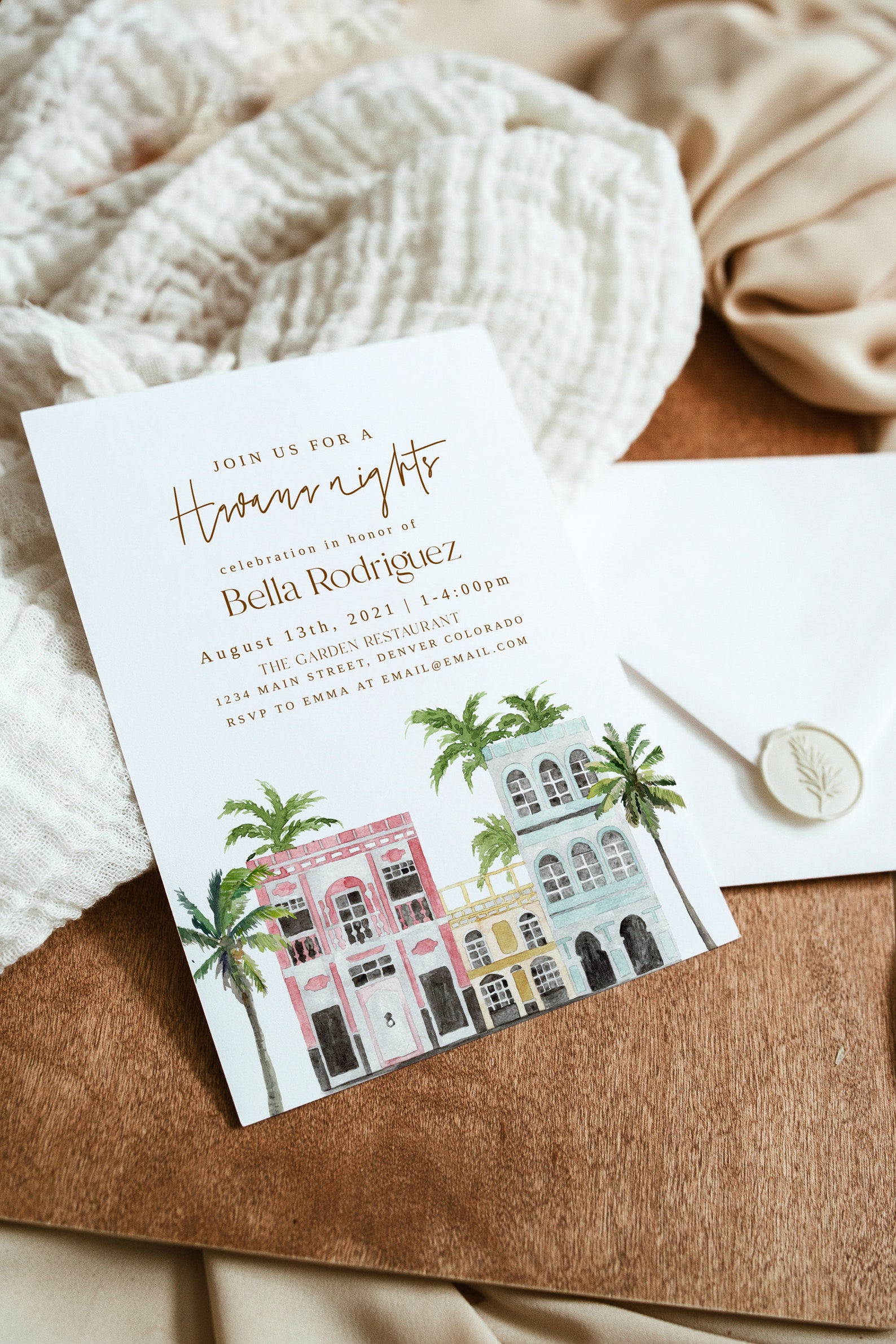 Havana Nights Birthday Invitation Template Havana Nights | Etsy