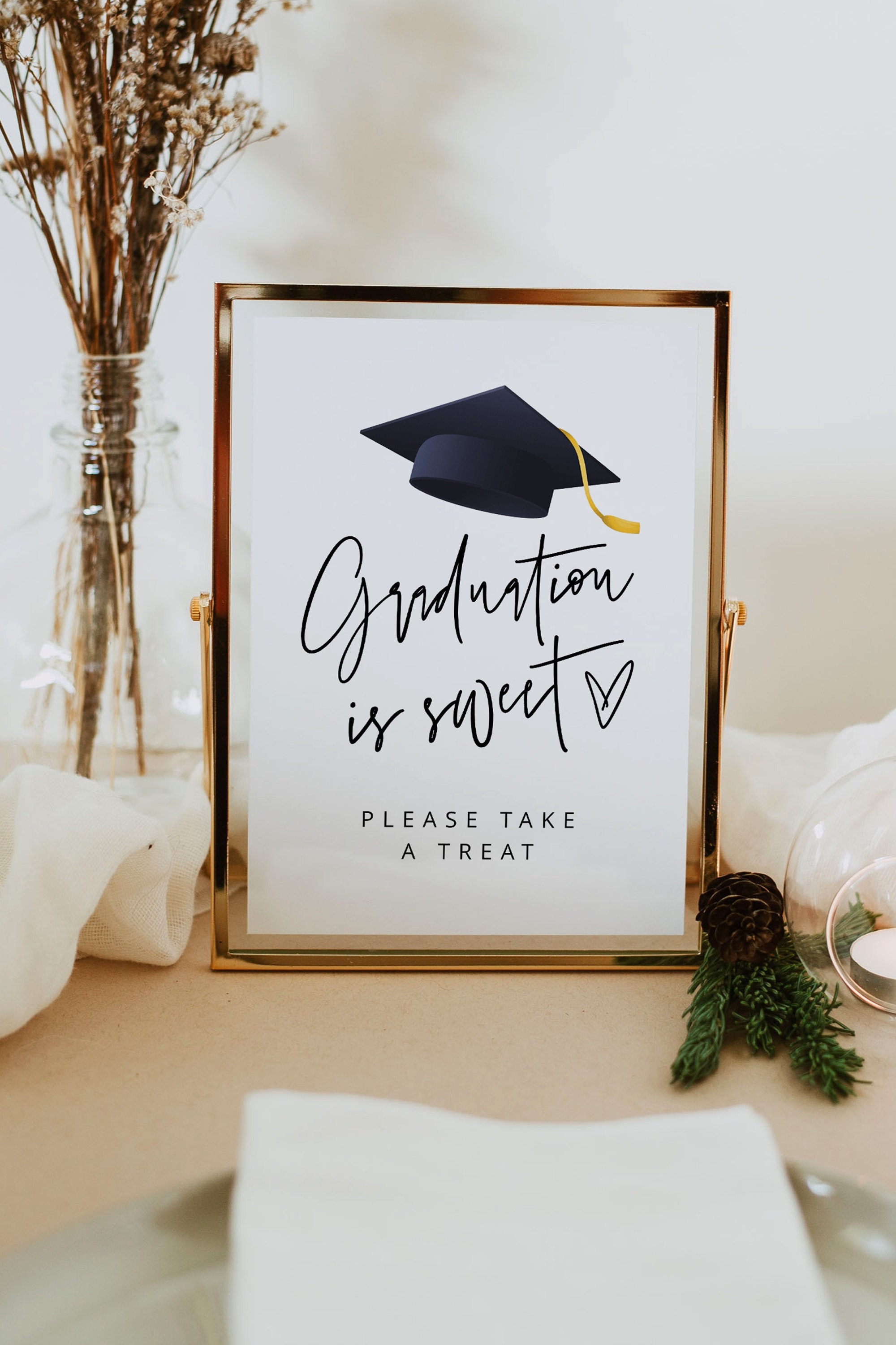 Graduation is Sweet Please Take a Treat Sign, Graduation Party Candy Table Sign, Grad Buffet Sign, Graduation Favors, High School Grad - Etsy for Graduation Is Sweet Please Take A Treat Free Printable