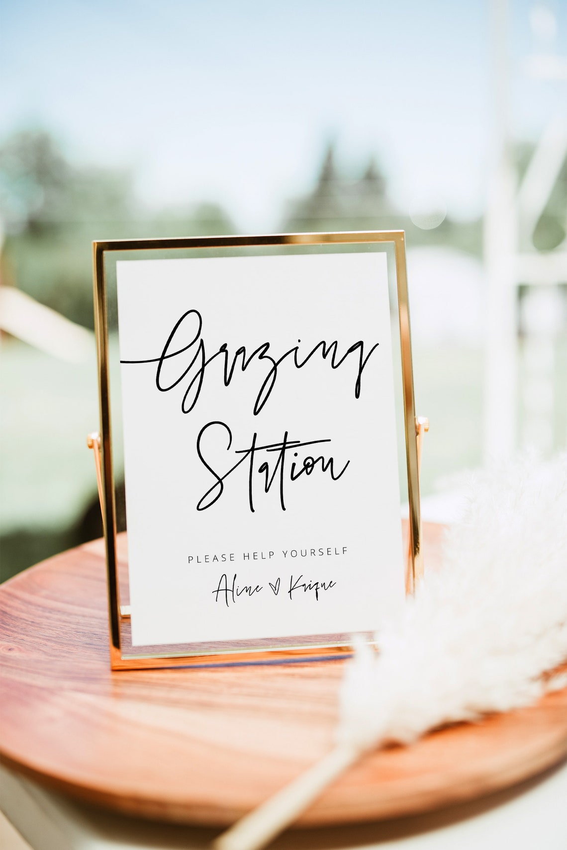 Grazing Station Table Sign, Grazing Table Sign, Wedding Grazing Table ...
